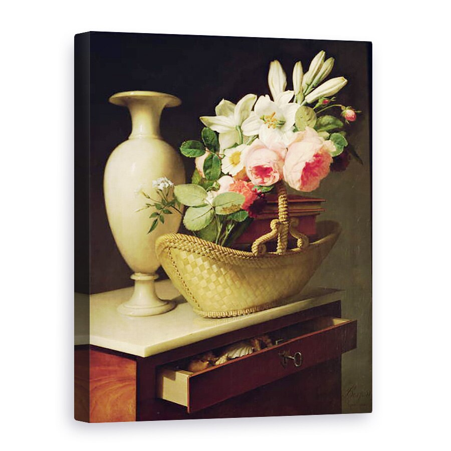 Tablou canvas - Antoine Berjon - Buchet de crini si trandafiri in cos, 75 x 100 cm