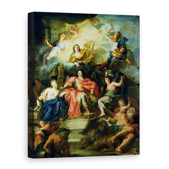 Tablou canvas - Antoine Coypel - Ludovic al XIV-lea 1638-1715 incoronat de Glory, 75 x 100 cm Tablou canvas - Antoine Coypel - Ludovic al XIV-lea 1638-1715 incoronat de Glory, 75 x 100 cm
