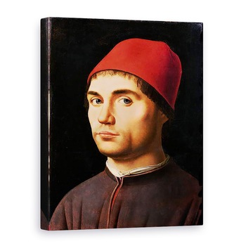 Tablou canvas - Antonello da Messina - Portretul unui barbat, 75 x 100 cm Tablou canvas - Antonello da Messina - Portretul unui barbat, 75 x 100 cm