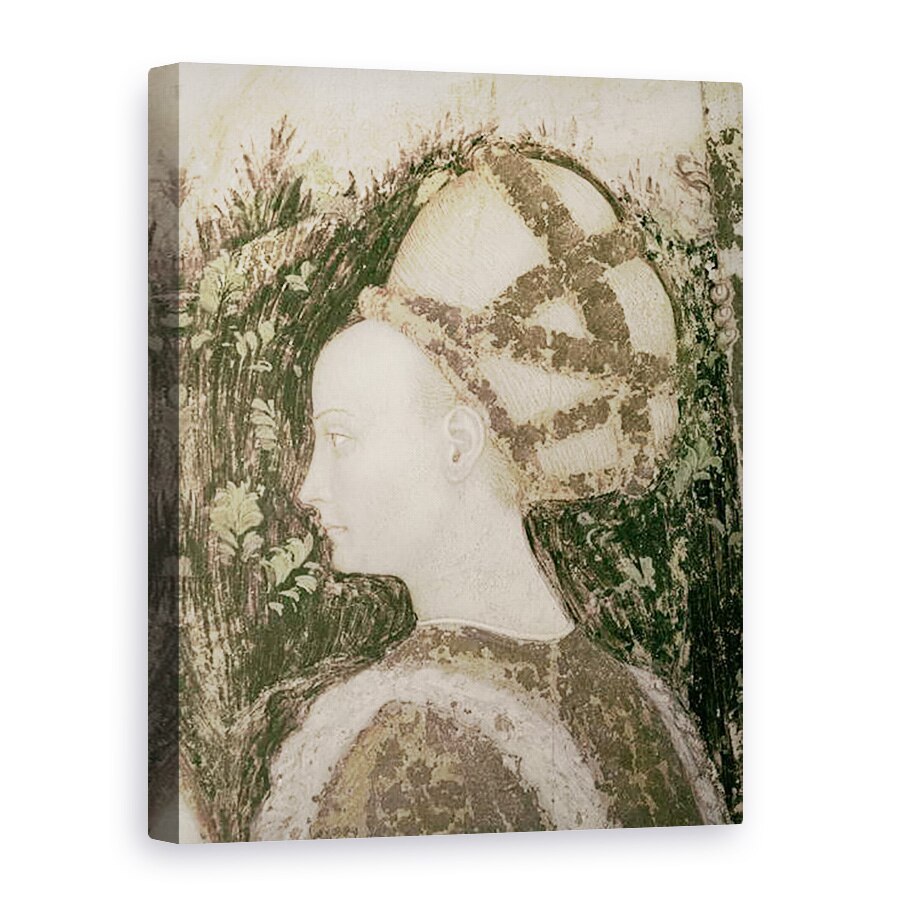 Tablou canvas - Antonio Pisanello - Sfantul Gheorghe si Printesa de Trebisond, detaliu al capului printesei, 75 x 100 cm