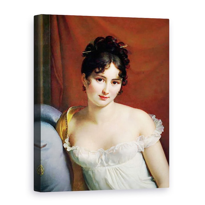 Tablou canvas - Baron Gerard, Francois Pascal Simon - Portretul doamnei Recamier 1777-1849 ulei pe panza, 50 x 70 cm