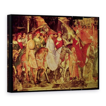 Tablou canvas - Aretino Luca Spinello - Istoria Papei Alexandru al III-lea 1105-81, Intrarea Papei si a imparatului Frederic Barbarossa c.1123-90 in Roma, 75 x 100 cm Tablou canvas - Aretino Luca Spinello - Istoria Papei Alexandru al III-lea 1105-81, Intrarea Papei si a imparatului Frederic Barbarossa c.1123-90 in Roma, 75 x 100 cm