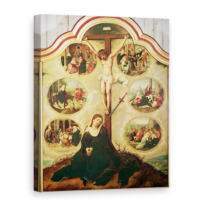 Tablou canvas - Bernard van Orley - Panoul central al unui triptic care prezinta Cele sapte tristeti ale Fecioarei, 75 x 100 cm