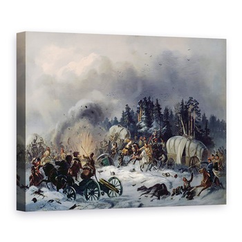 Tablou canvas - Bogdan Willewalde - Scena din razboiul ruso-francez din 1812, 50 x 70 cm Tablou canvas - Bogdan Willewalde - Scena din razboiul ruso-francez din 1812, 50 x 70 cm