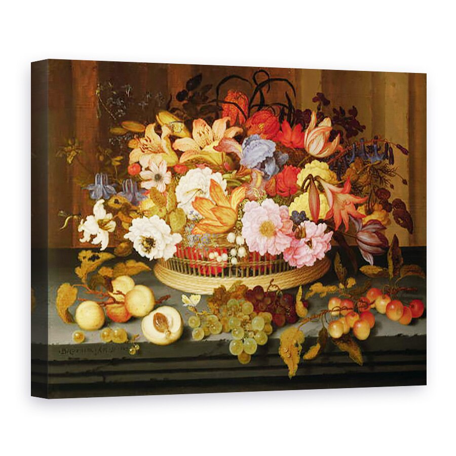 Tablou canvas - Balthasar van der Ast - Natura moarta de fructe si un cos de flori, 75 x 100 cm