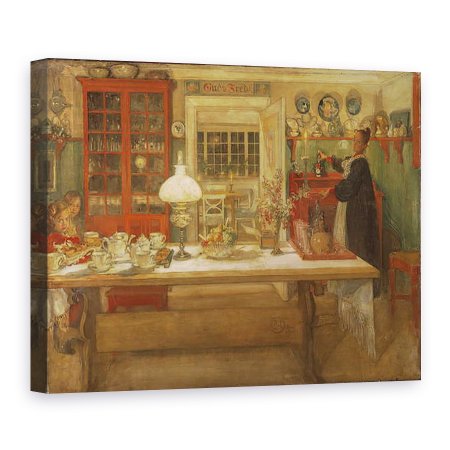 Tablou canvas - Carl Larsson - Pregatiti-va pentru un joc, 75 x 100 cm