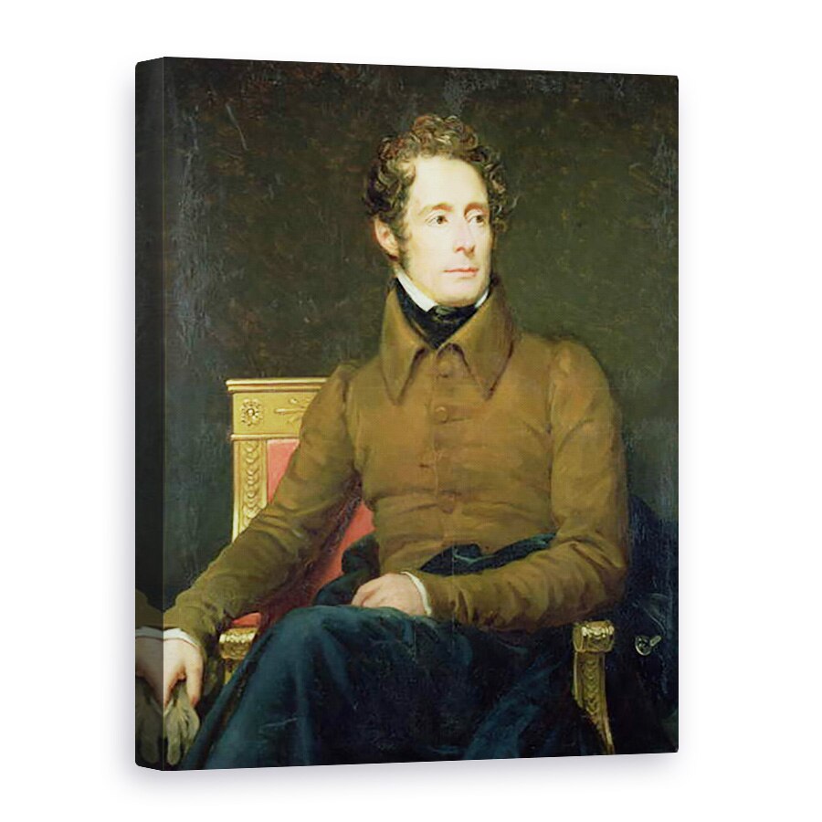 Tablou canvas - Baron Gerard, Francois Pascal Simon - Portret De Alphonse de Lamartine 1790-1869, 75 x 100 cm
