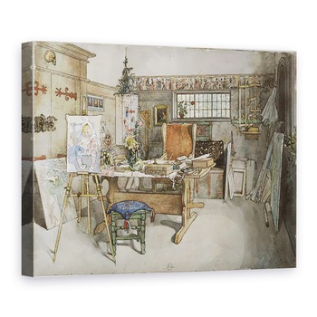 Tablou canvas - Carl Larsson - The Studio, din seria A Home, 75 x 100 cm Tablou canvas - Carl Larsson - The Studio, din seria A Home, 75 x 100 cm