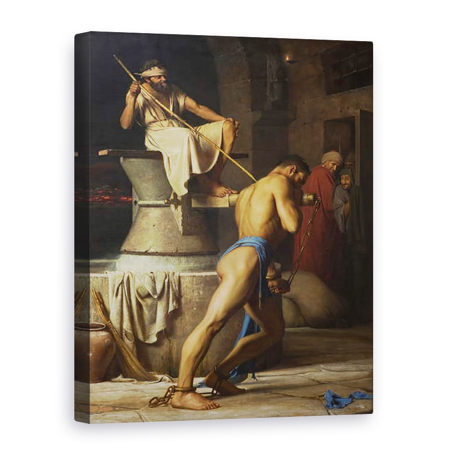 Tablou canvas - Carl Bloch - Samson si Filistenii, 50 x 70 cm