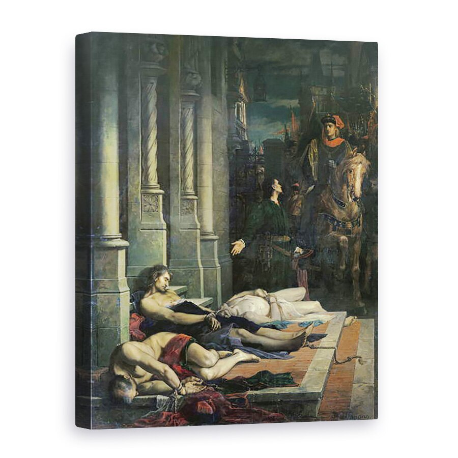 Tablou canvas - Benjamin Ulmann - Corpul lui Etienne Marcel c.1316-58 este prezentat Delfinului Charles 1338-80 al Frantei, viitorul Carol al V-lea, 50 x 70 cm