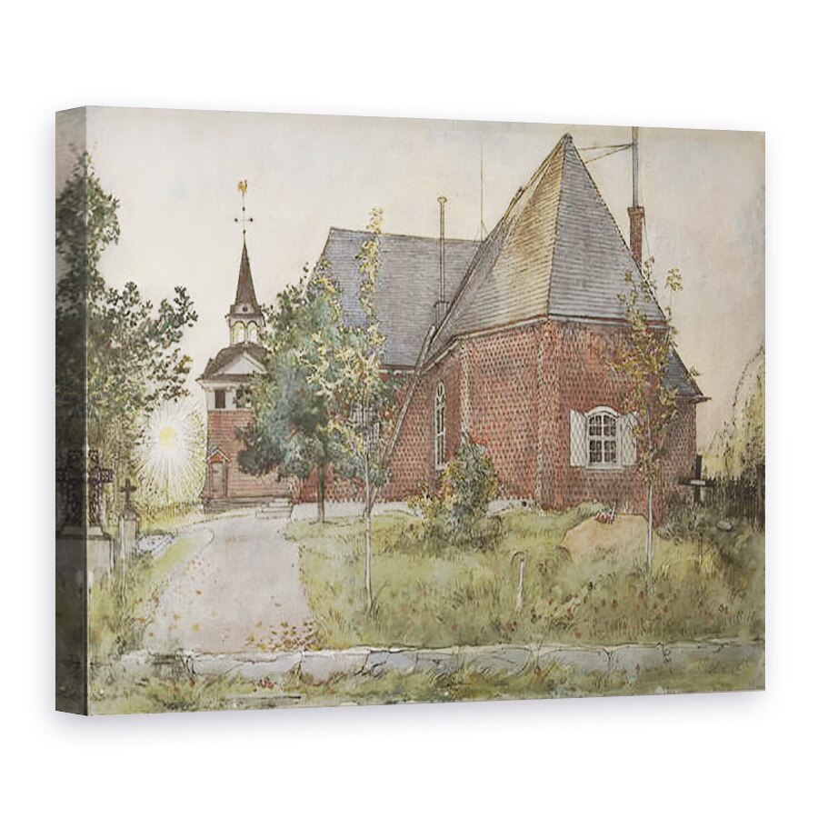 Tablou canvas - Carl Larsson - Biserica Sundborn veche, din seria O casa, 75 x 100 cm