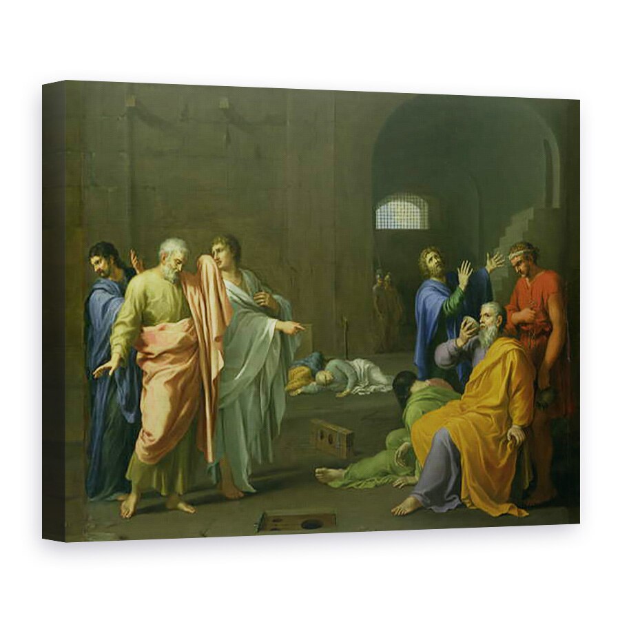 Tablou canvas - Charles Alphonse Dufresnoy - Moartea lui Socrate 469-399 i.Hr. c.1650, 50 x 70 cm