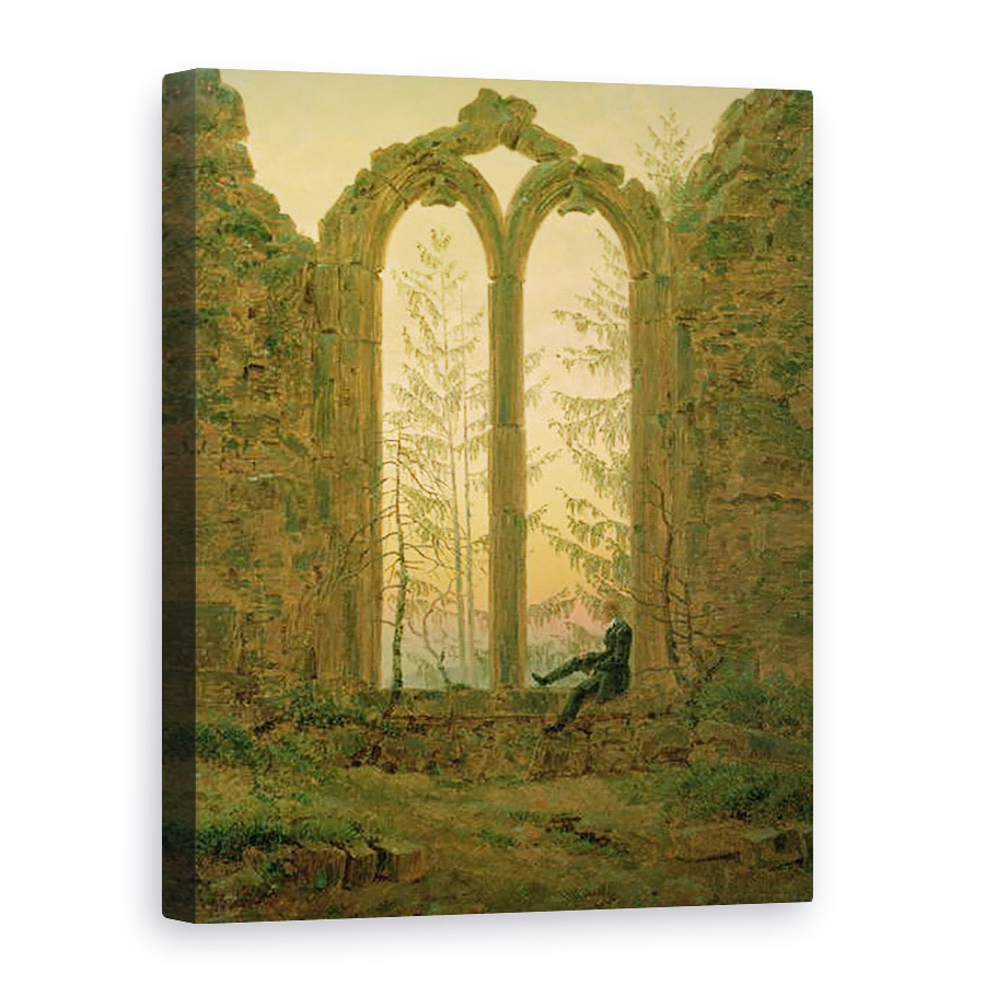 Tablou canvas - Caspar David Friedrich - Ruinele Manastirii Oybin Visatorul 1835-40, 75 x 100 cm