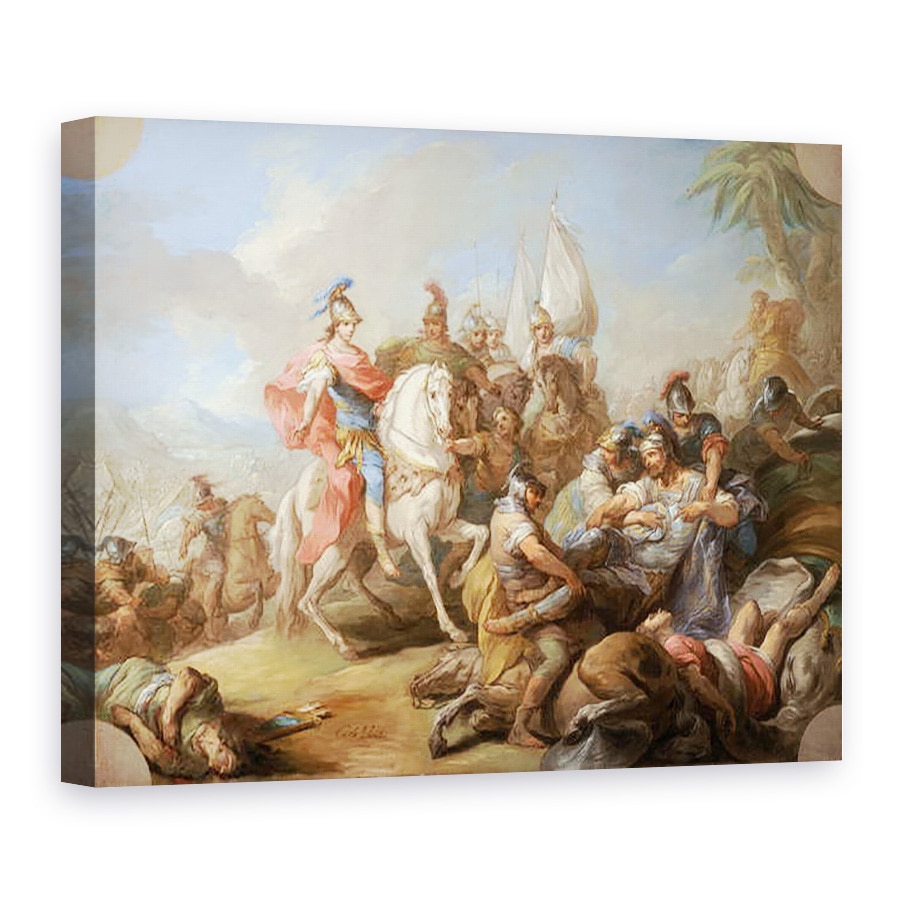 Tablou canvas - Carle van Loo - Victoria lui Alexandru asupra lui Porus, 50 x 70 cm