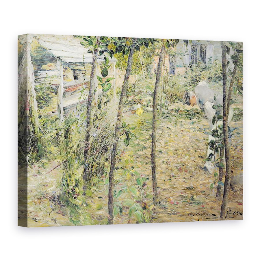 Tablou canvas - Charles Angrand - in gradina, 75 x 100 cm