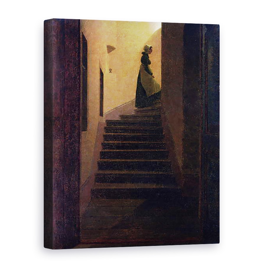 Tablou canvas - Caspar David Friedrich - Caroline pe scari, 75 x 100 cm