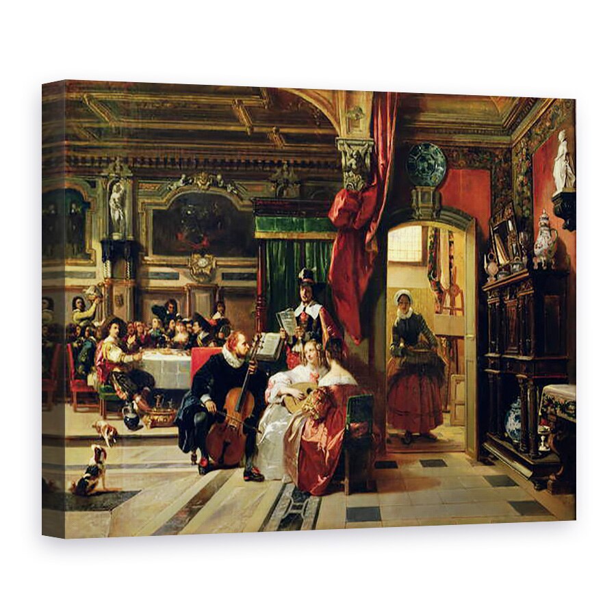 Tablou canvas - Camille-Joseph-Etienne Roqueplan - Sir Anthony van Dyck 1599-1641 in Londra, 50 x 70 cm