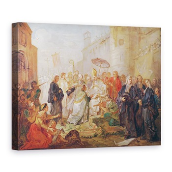 Tablou canvas - Charles Joseph Natoire - Intrarea solemna a monseniorilor Nicolas-Joseph de Paris ca episcop de Orleans in 734, 75 x 100 cm Tablou canvas - Charles Joseph Natoire - Intrarea solemna a monseniorilor Nicolas-Joseph de Paris ca episcop de Orleans in 734, 75 x 100 cm