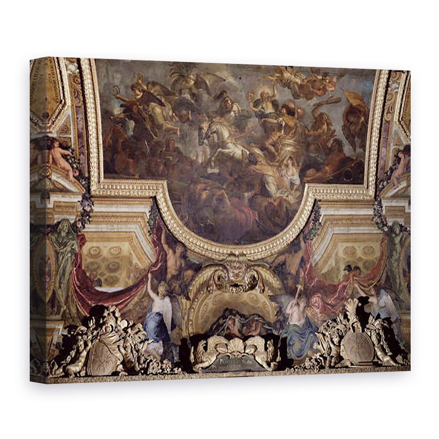 Tablou canvas - Charles Le Brun - Pasajul pe Rin in prezenta dusmanilor 1672, 75 x 100 cm