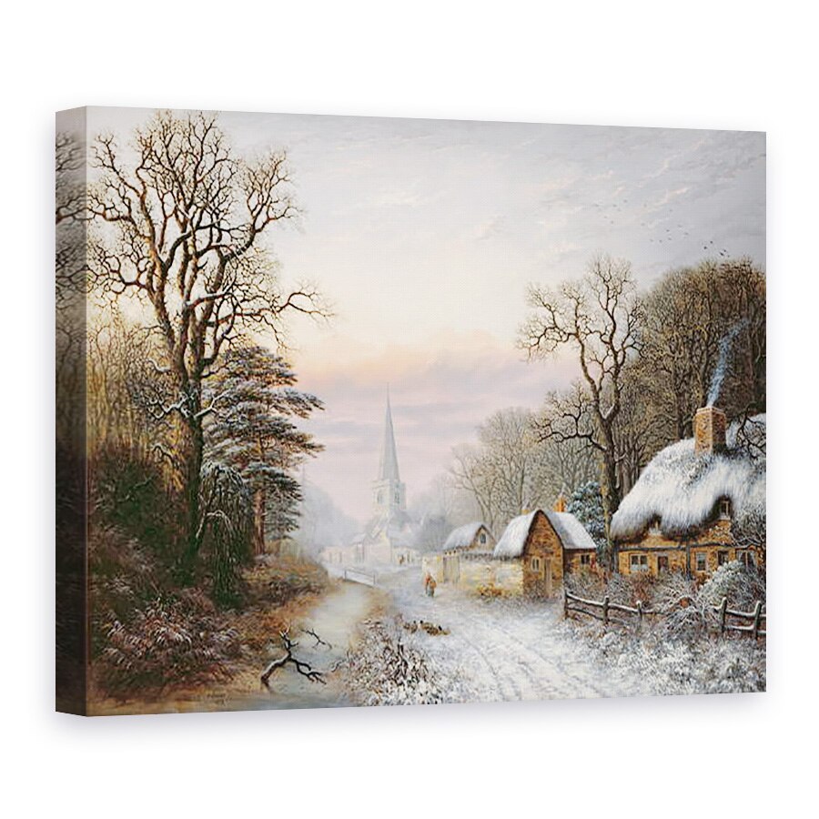Tablou canvas - Charles Leaver - Peisaj iarna, 50 x 70 cm