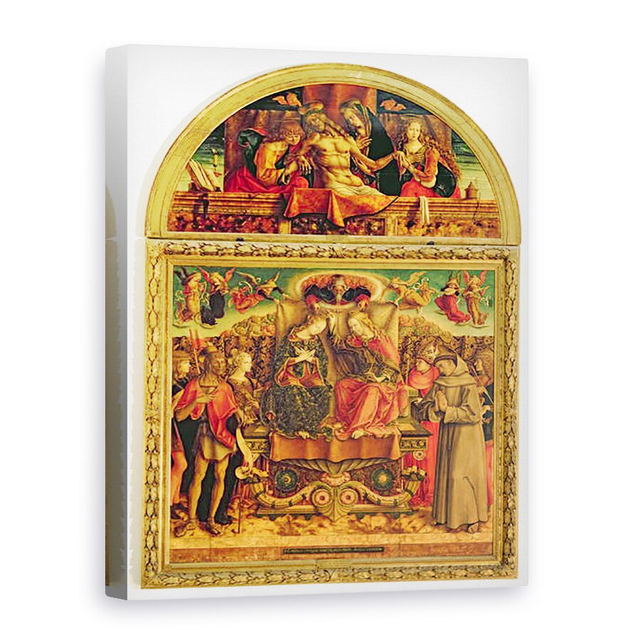 Tablou canvas - Carlo Crivelli - incoronarea Fecioarei altar, 50 x 70 cm