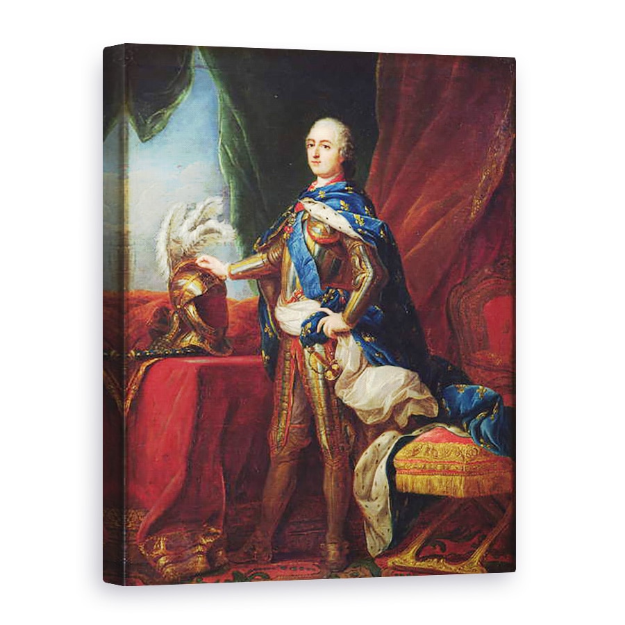 Tablou canvas - Carle van Loo - Portret De Ludovic al XV-lea in armura, 75 x 100 cm