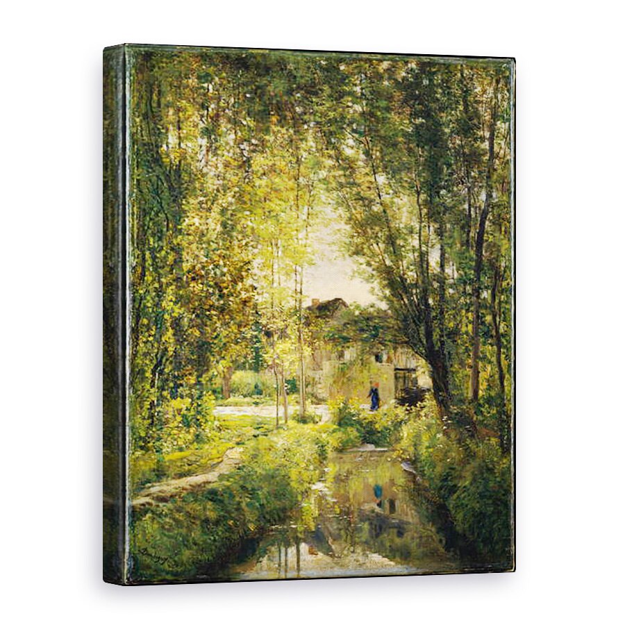 Tablou canvas - Charles Francois Daubigny - Peisaj cu un flux insorit, 75 x 100 cm