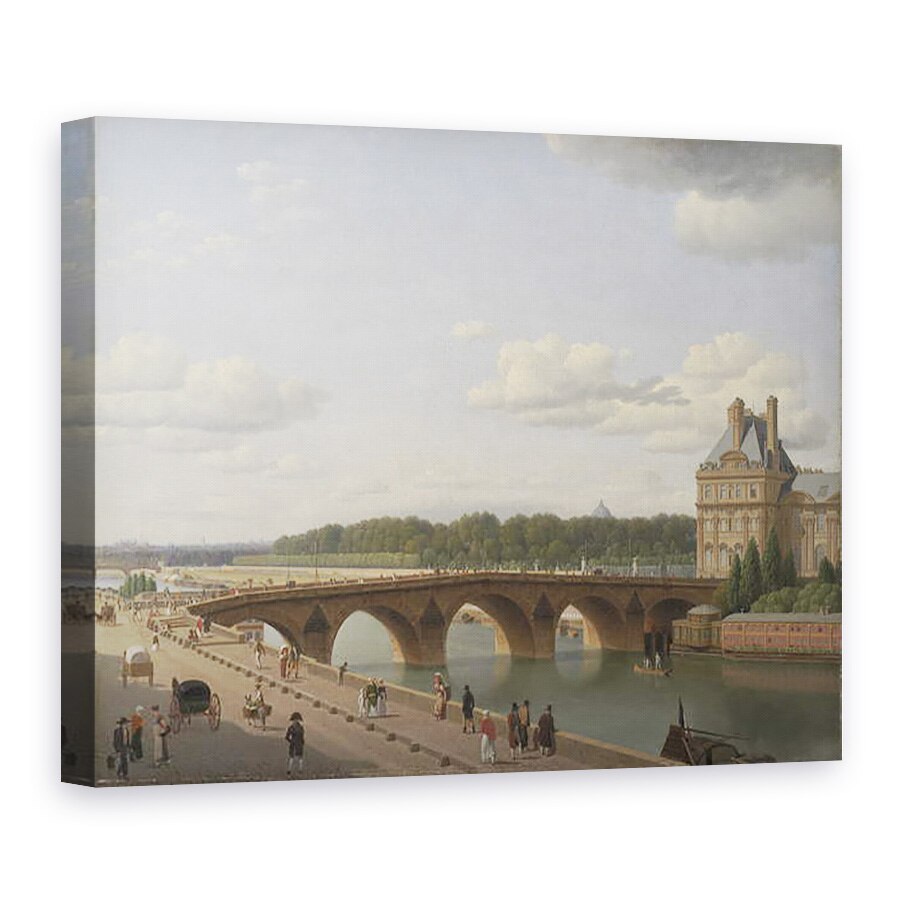 Tablou canvas - Christoffer-Wilhelm Eckersberg - Pont Royal vazut din Quai Voltaire, 75 x 100 cm