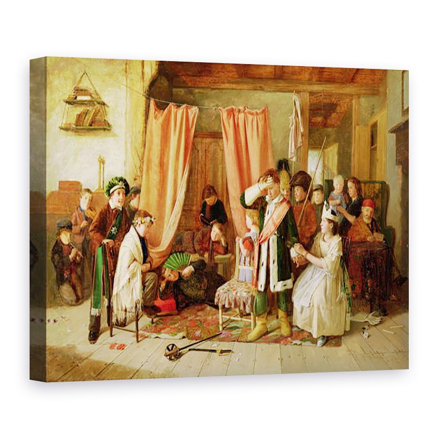 Tablou canvas - Charles Hunt - Copiii care actioneaza Scena de joaca, Actul II, Scena ii, din Hamlet, 50 x 70 cm