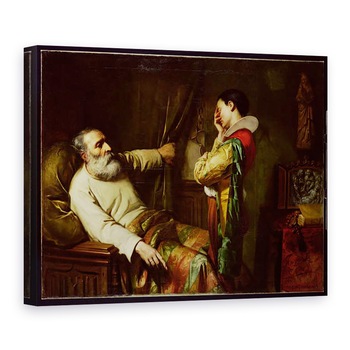 Tablou canvas - Claude Jacquand - Ultimele momente ale lui Cristofor Columb 1450-1506 1870, 75 x 100 cm Tablou canvas - Claude Jacquand - Ultimele momente ale lui Cristofor Columb 1450-1506 1870, 75 x 100 cm