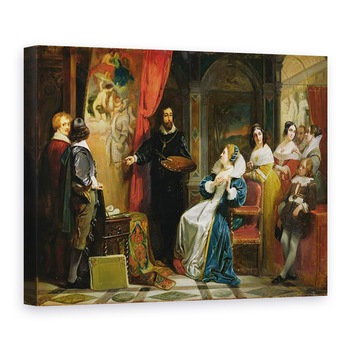 Tablou canvas - Claude Jacquand - Marie de Medici 1573-1642 Vizitand Studioul Rubens, 50 x 70 cm Tablou canvas - Claude Jacquand - Marie de Medici 1573-1642 Vizitand Studioul Rubens, 50 x 70 cm