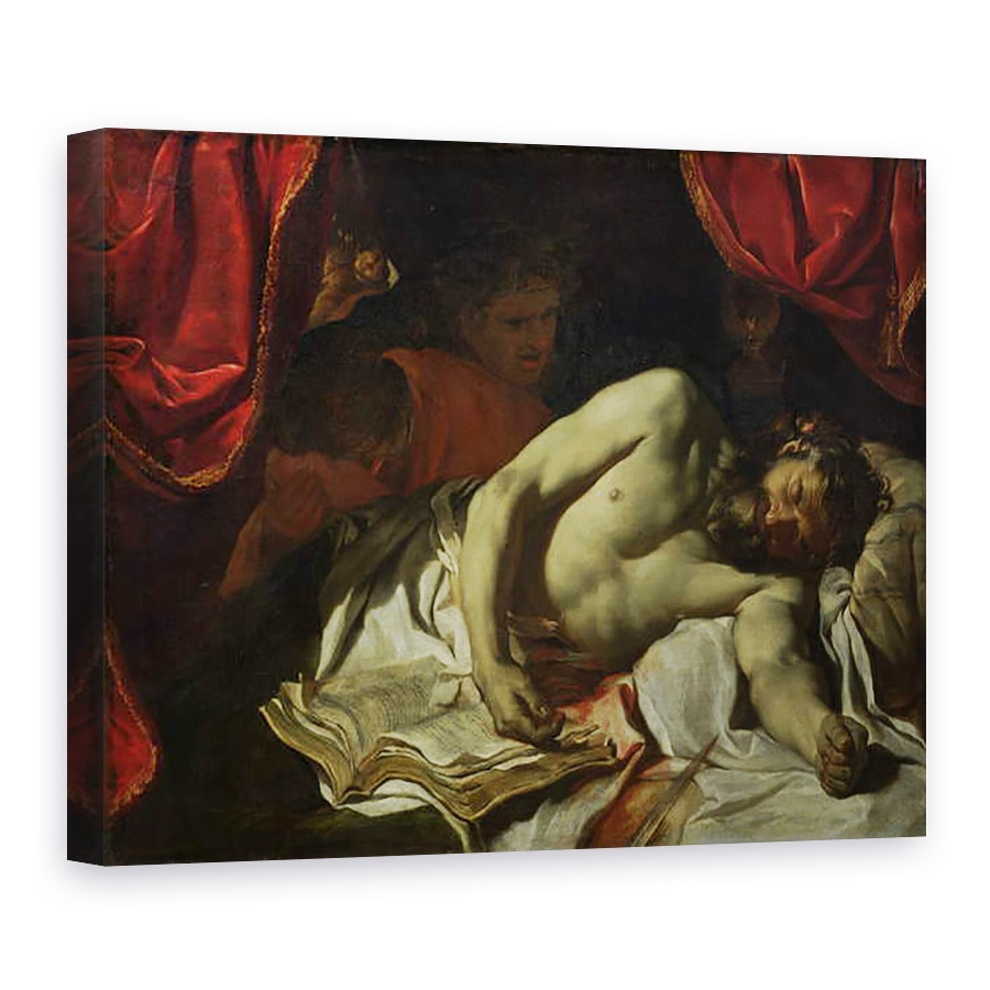 Tablou canvas - Charles Le Brun - Moartea lui Cato de Utica 95-46 i.Hr. 1646, 50 x 70 cm