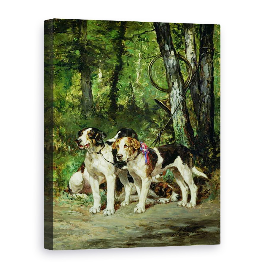 Tablou canvas - Charles Oliver de Penne - Un pachet de caini, 75 x 100 cm