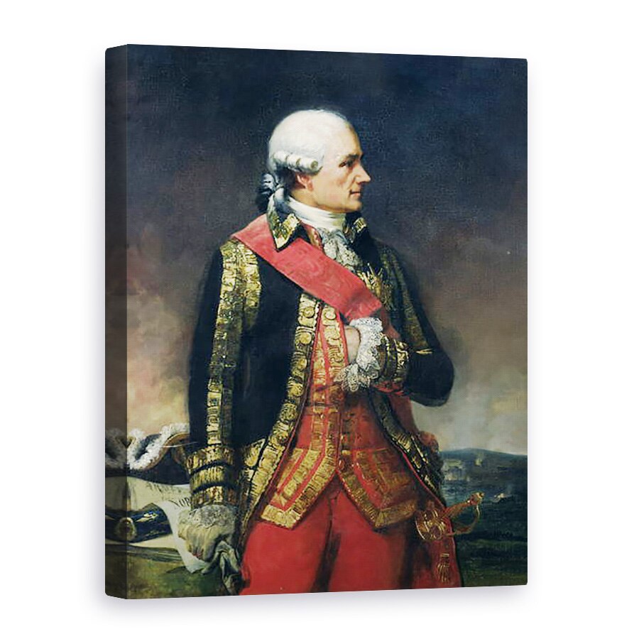 Tablou canvas - Charles-Philippe Lariviere - Jean-Baptiste de Vimeur 1725-1807 Conte de Rochambeau, 75 x 100 cm