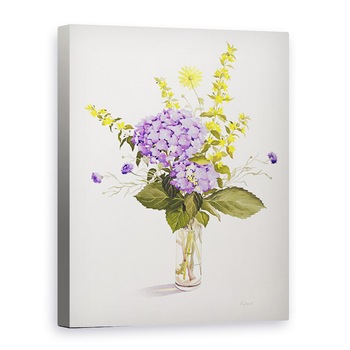 Tablou canvas - Christopher Ryland - Hortensie Albastra cu Loosestrife Galben, 75 x 100 cm Tablou canvas - Christopher Ryland - Hortensie Albastra cu Loosestrife Galben, 75 x 100 cm