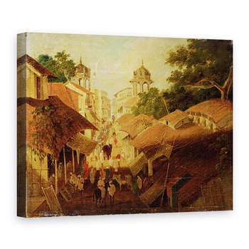 Tablou canvas - Charles D'Oyly - Strada din Patna, 50 x 70 cm Tablou canvas - Charles D'Oyly - Strada din Patna, 50 x 70 cm