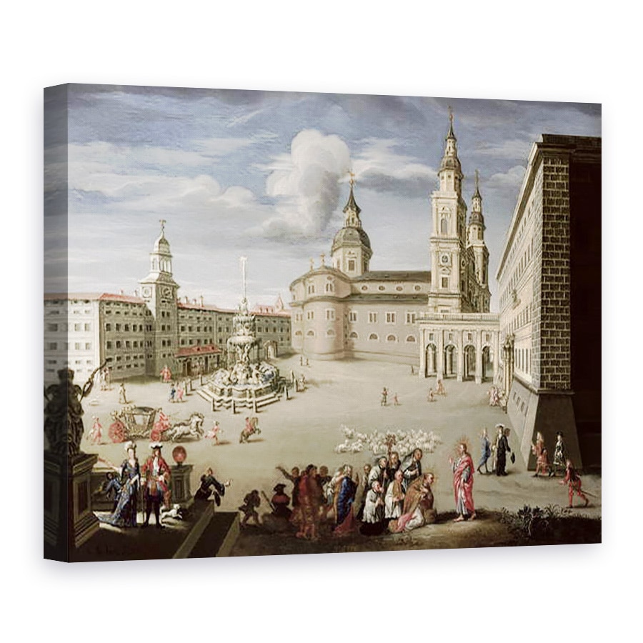 Tablou canvas - Christof Lederwasch - Hristos binecuvanteaza oamenii din Salzburg, 50 x 70 cm