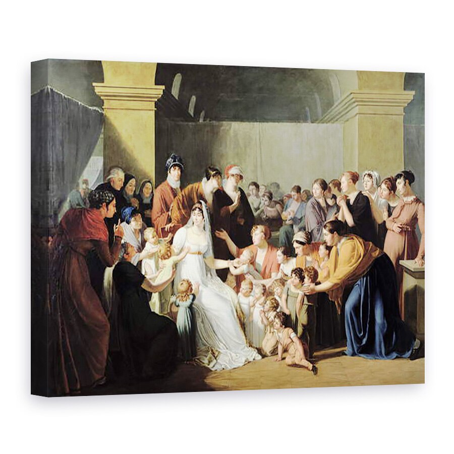 Tablou canvas - Charles Nicolas Raphael Lafond - imparateasa Josephine 1763-1814 Printre Copii, 50 x 70 cm