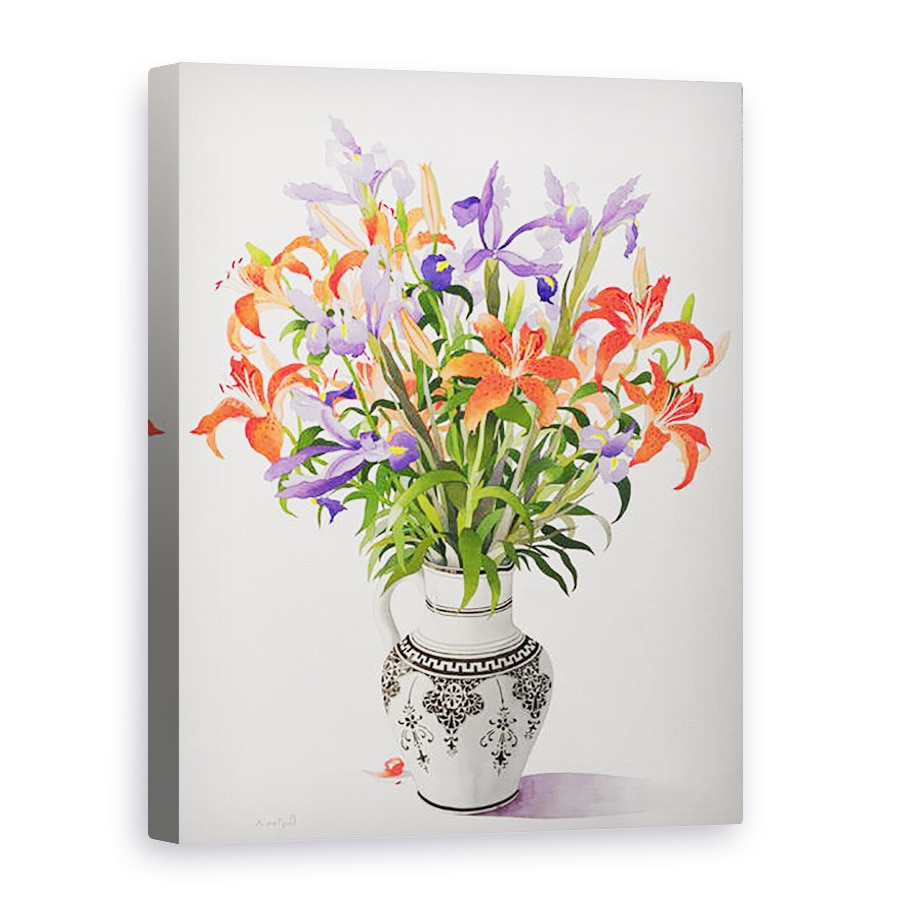 Tablou canvas - Christopher Ryland - Flori intr-un ulcior alb-negru, 75 x 100 cm