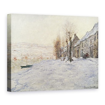 Tablou canvas - Claude Monet - Lavacourt sub zapada, 50 x 70 cm Tablou canvas - Claude Monet - Lavacourt sub zapada, 50 x 70 cm