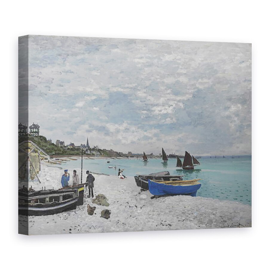 Tablou canvas - Claude Monet - Plaja de la Sainte-Adresse, 75 x 100 cm