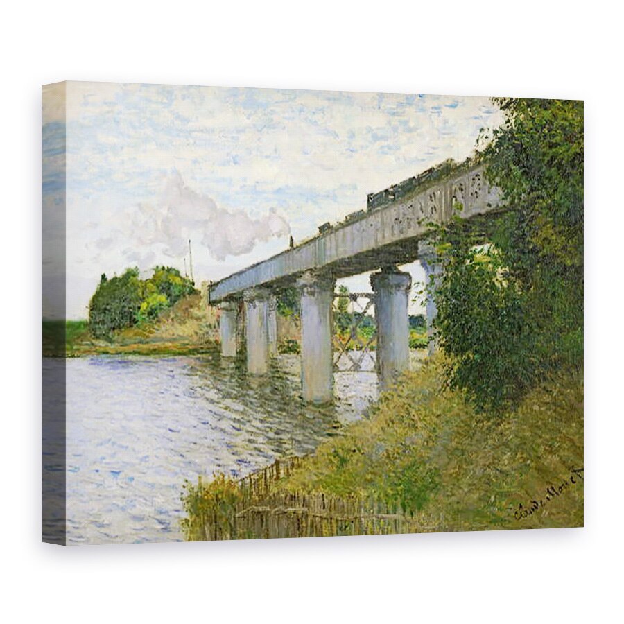 Tablou canvas - Claude Monet - Podul de cale ferata la Argenteuil, 75 x 100 cm