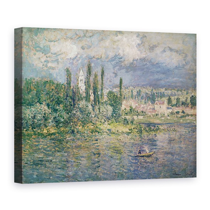 Картина на платно - Клод Моне - Пейзаж с буря, Vetheuil, 50 x 70 cm