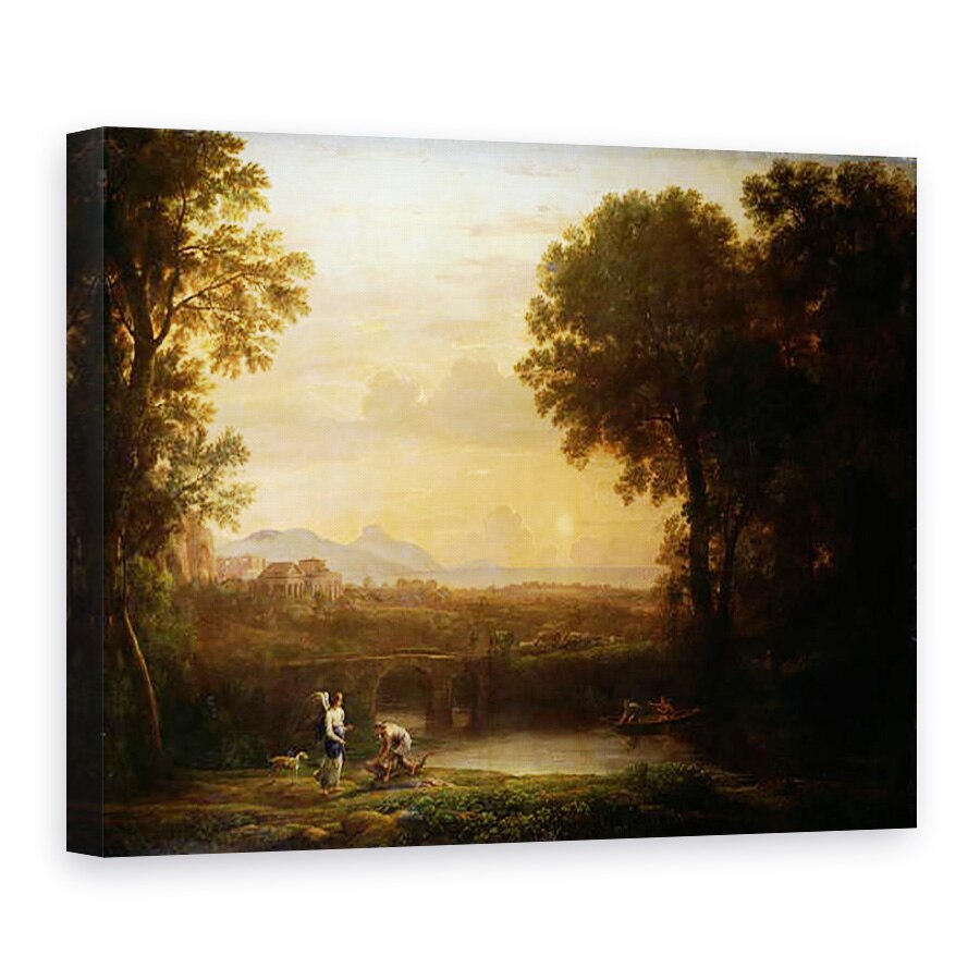 Tablou canvas - Claude Lorrain - Peisaj la asfintit, 50 x 70 cm