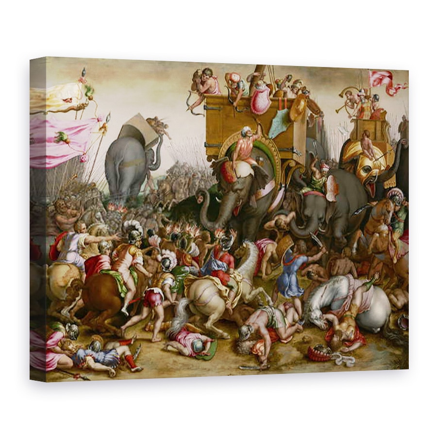 Tablou canvas - Cornelis Cort - Batalia de la Zama, 50 x 70 cm