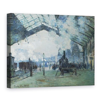 Tablou canvas - Claude Monet - Sosirea trenului Normandia, Gare Saint-Lazare, 50 x 70 cm Tablou canvas - Claude Monet - Sosirea trenului Normandia, Gare Saint-Lazare, 50 x 70 cm