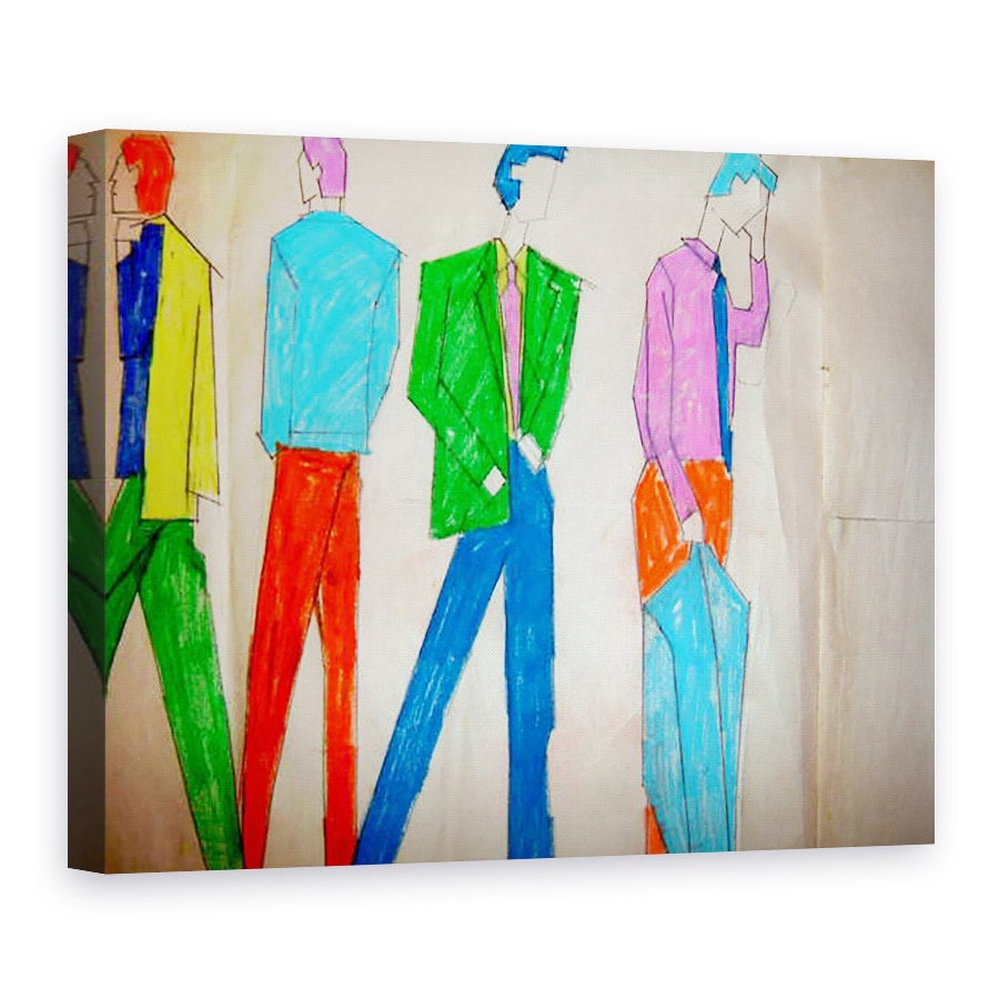 Tablou canvas - Daisy de Villeneuve - 4 Baieti in costume, 60 x 80 cm