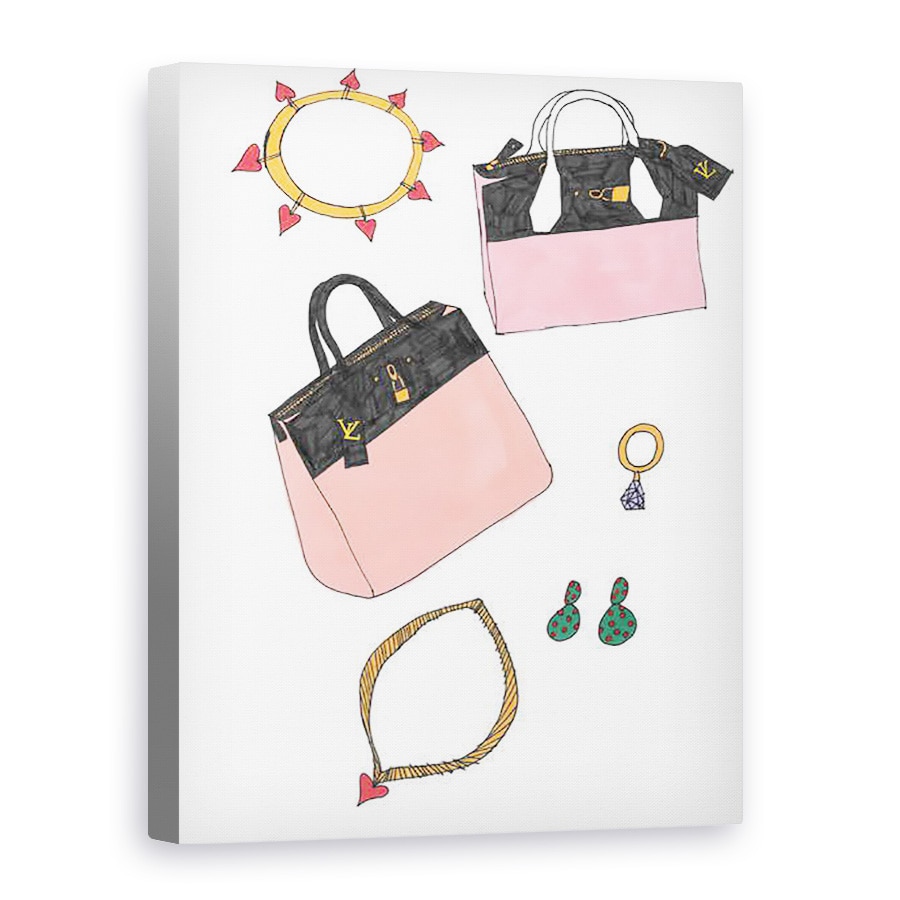 Tablou canvas - Daisy de Villeneuve - 2 genti y accesorios, 50 x 70 cm