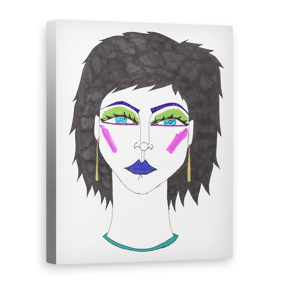 Tablou canvas - Daisy de Villeneuve - Fata cu ochi albastri, 75 x 100 cm