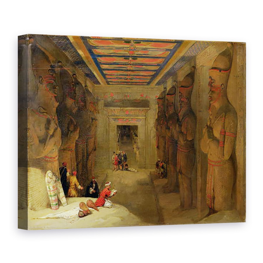 Tablou canvas - David Roberts - Sala Ipostil a Marelui Templu de la Abu Simbel, Egipt, 75 x 100 cm